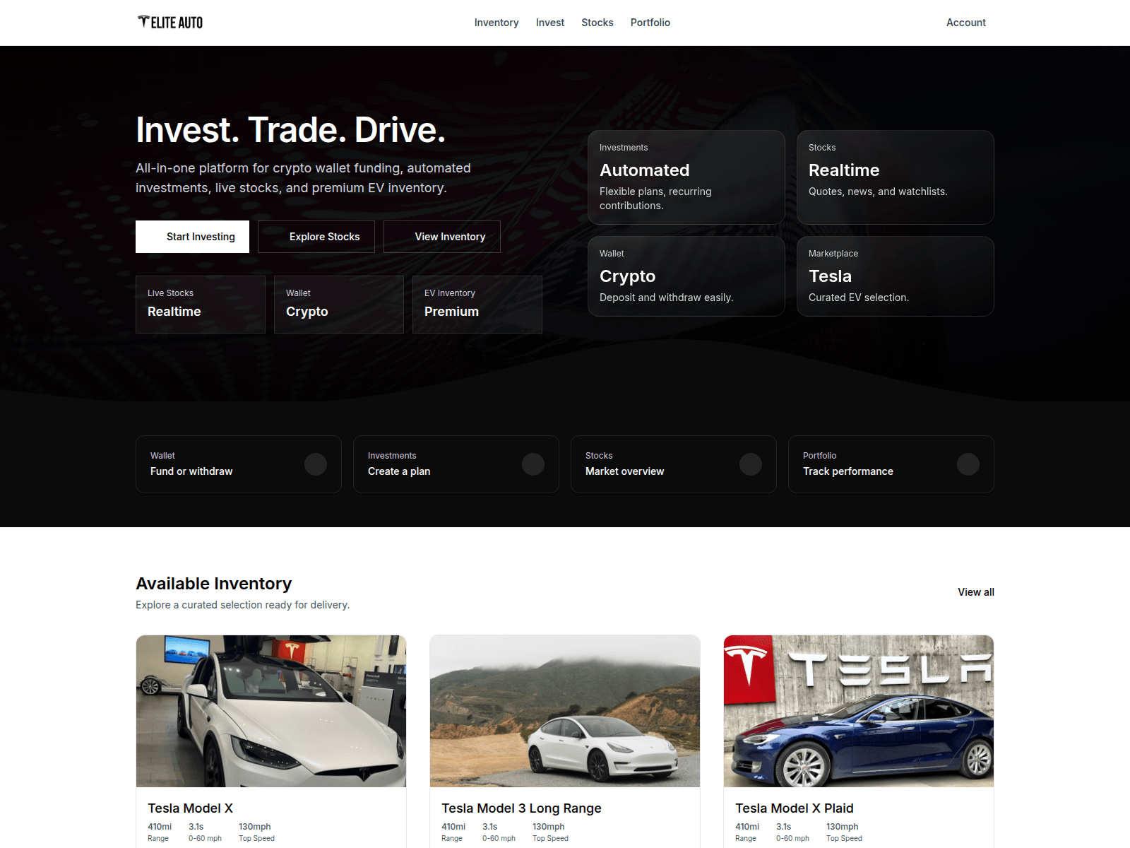 Screenshot of teslastocks.org