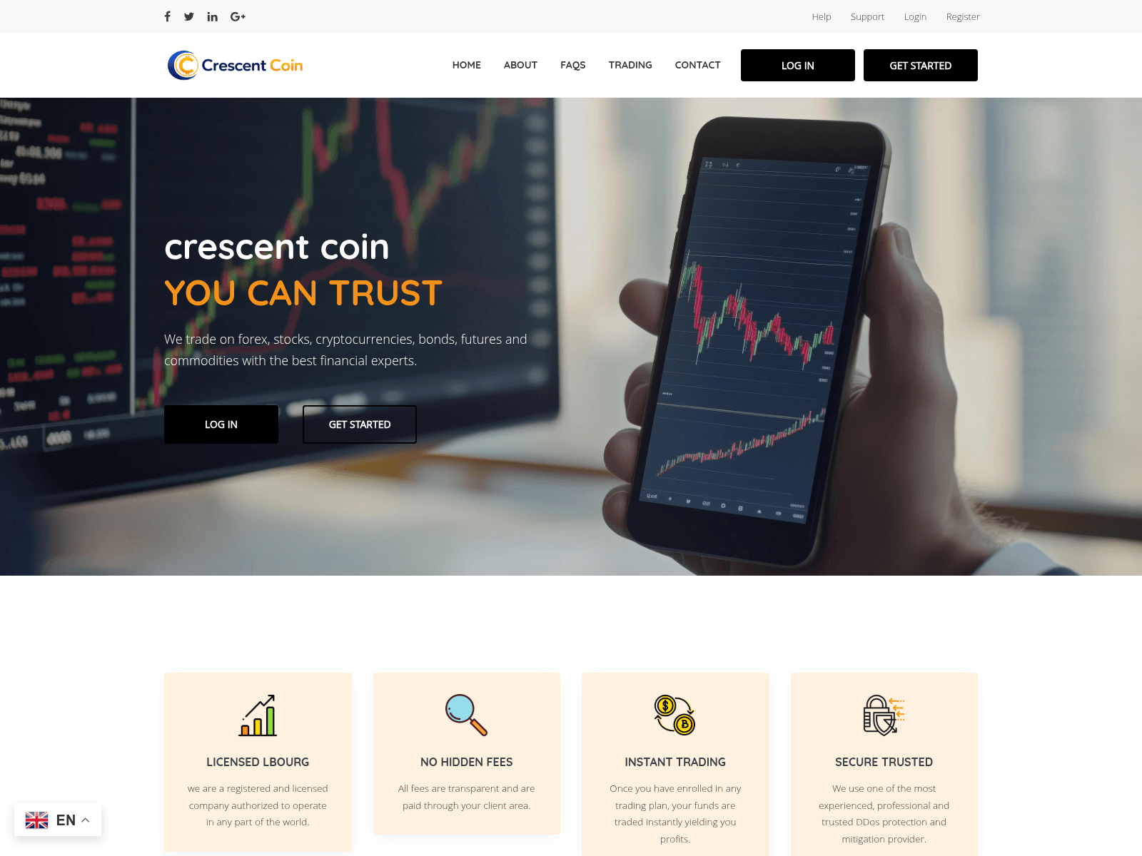 Screenshot of crescentcoin.cc