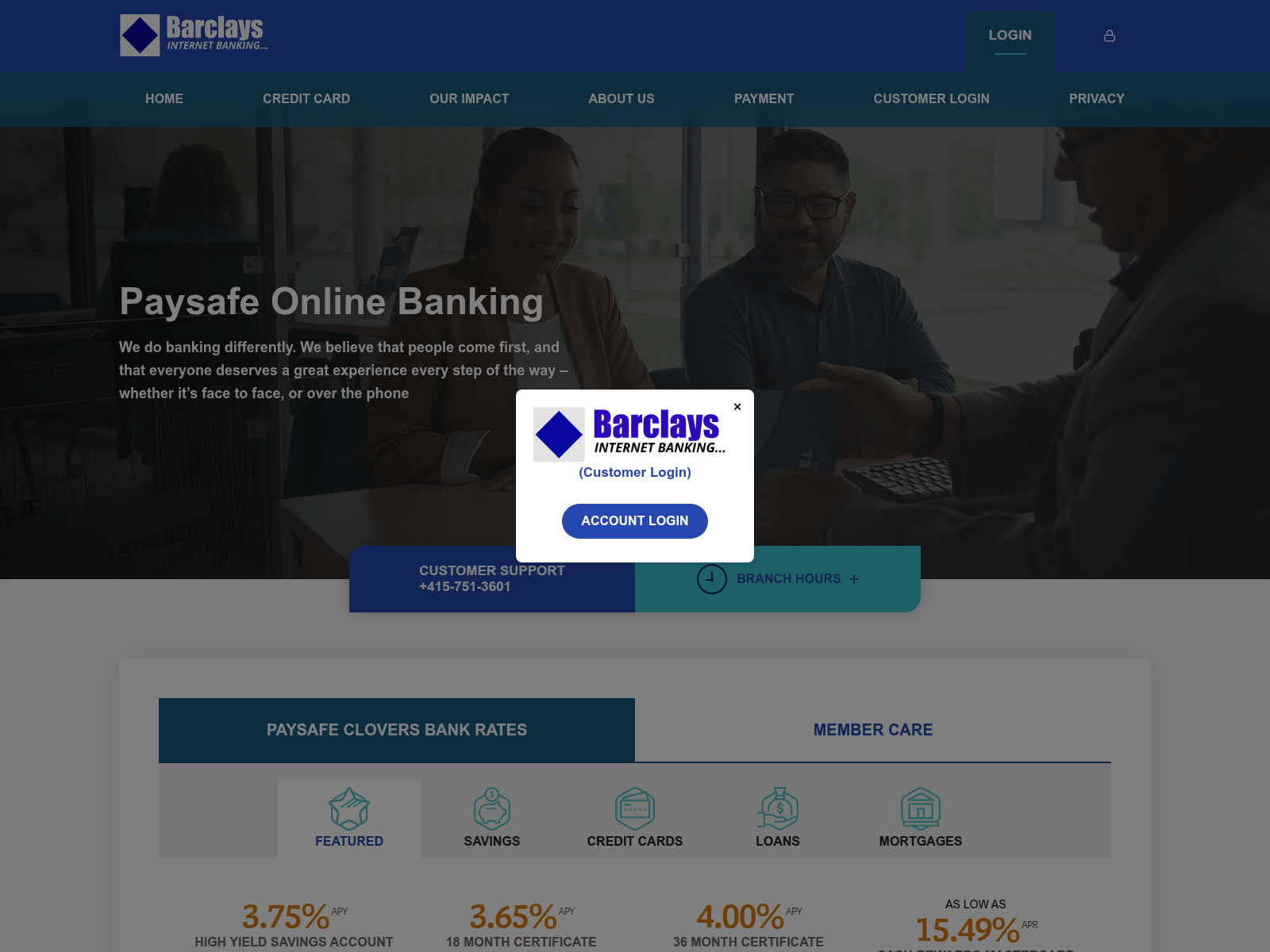 Screenshot of internetbanking.keycreditunion.co