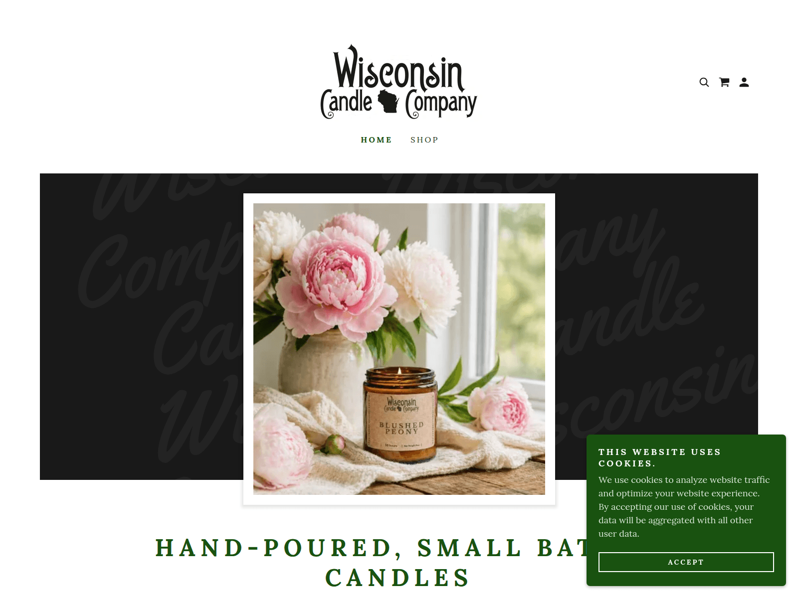 Screenshot of wisconsincandlecompany.live
