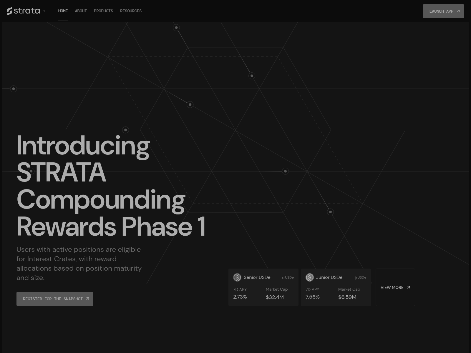 Screenshot of strata-markets.cloud