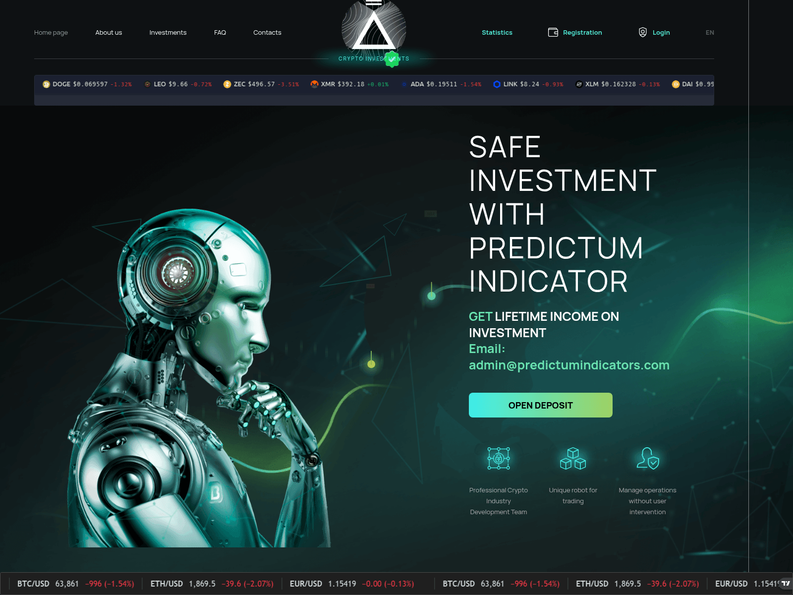 Screenshot of predictumindicators.com