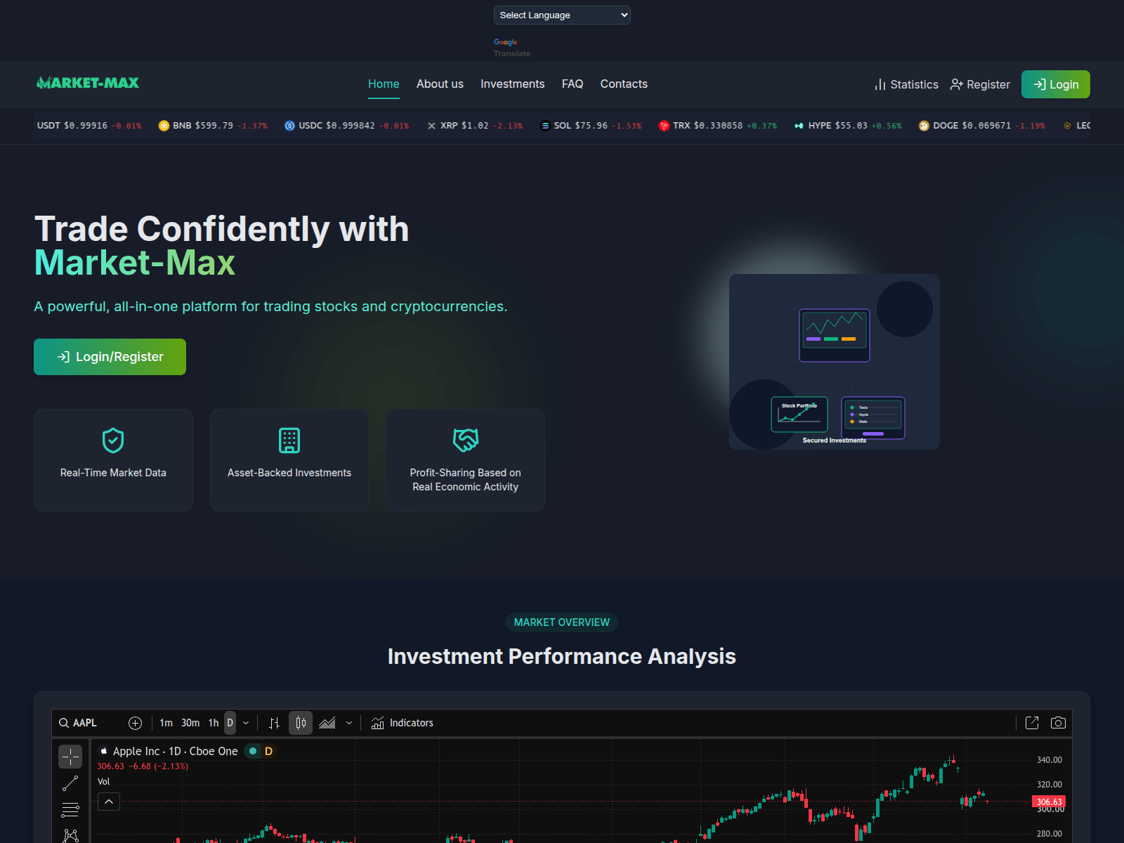 Screenshot of market--max.org