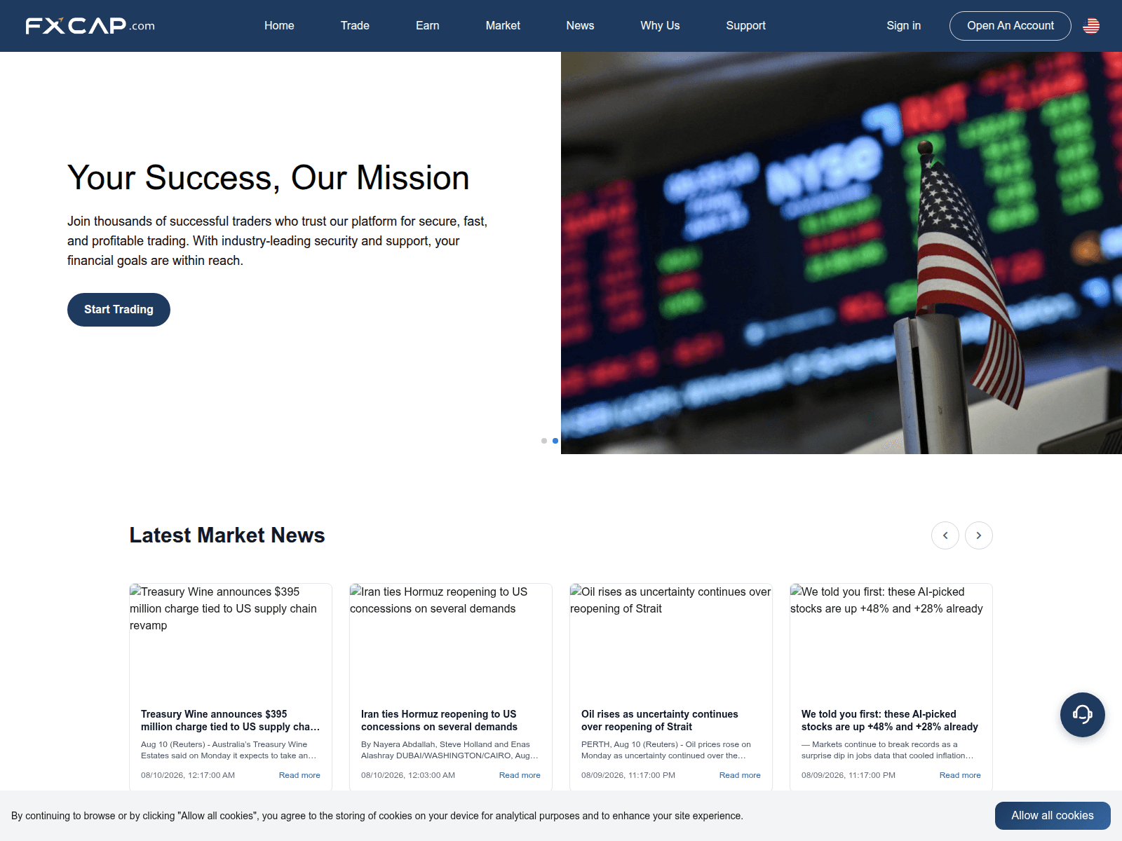Screenshot of fxcap.vip