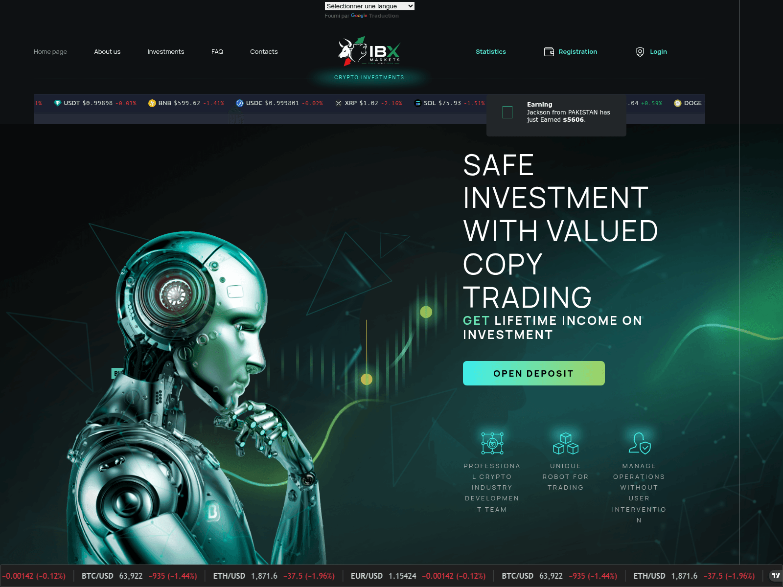 Screenshot of ibxmarkets.com