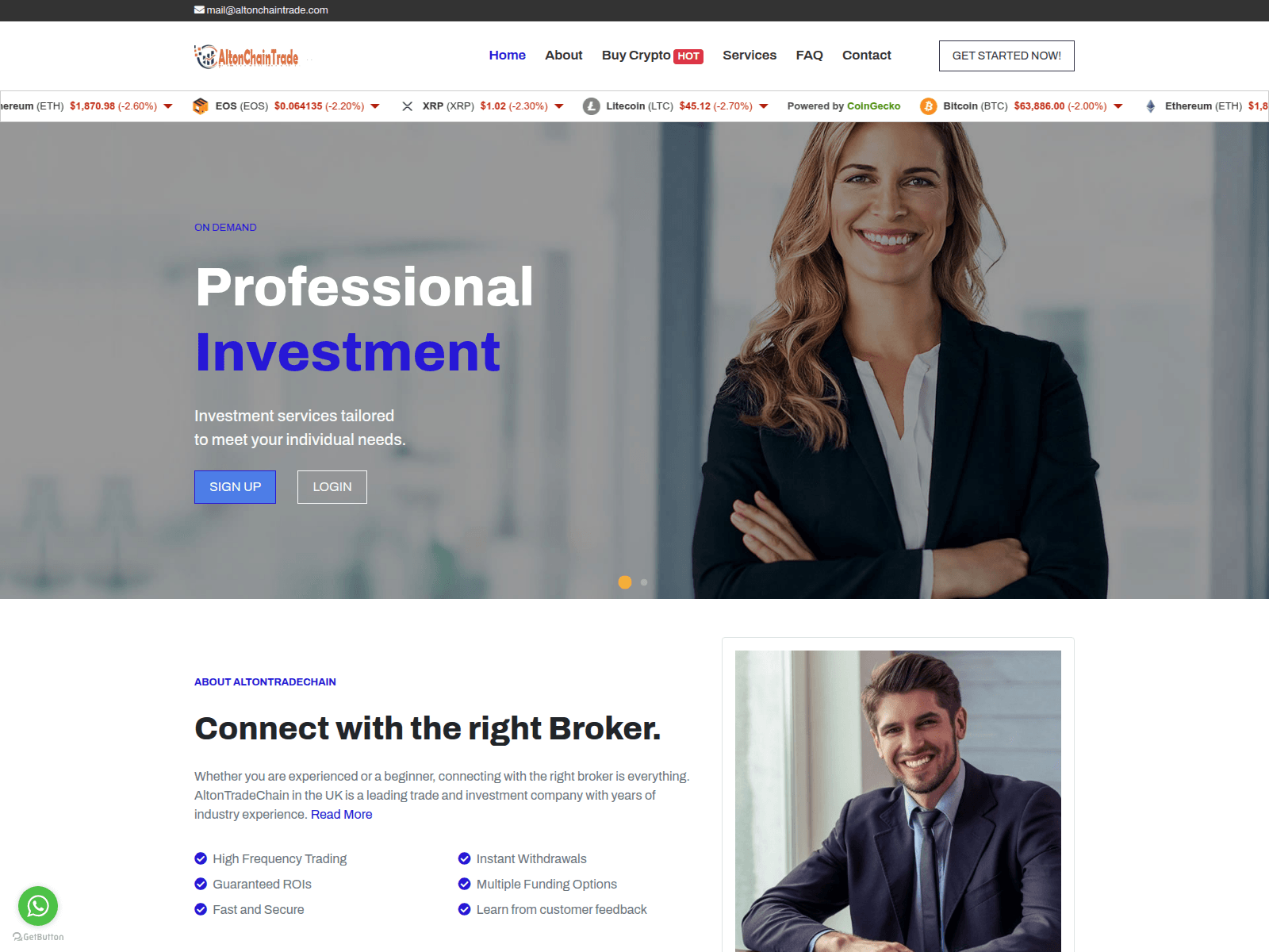 Screenshot of altonchaintrade.com