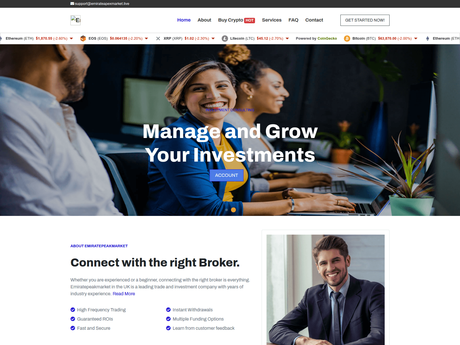 Screenshot of emiratepeakmarket.live