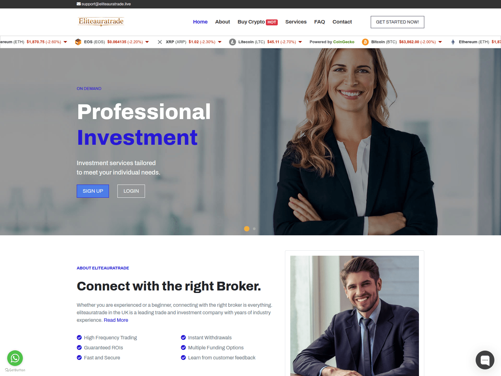 Screenshot of eliteauratrade.live