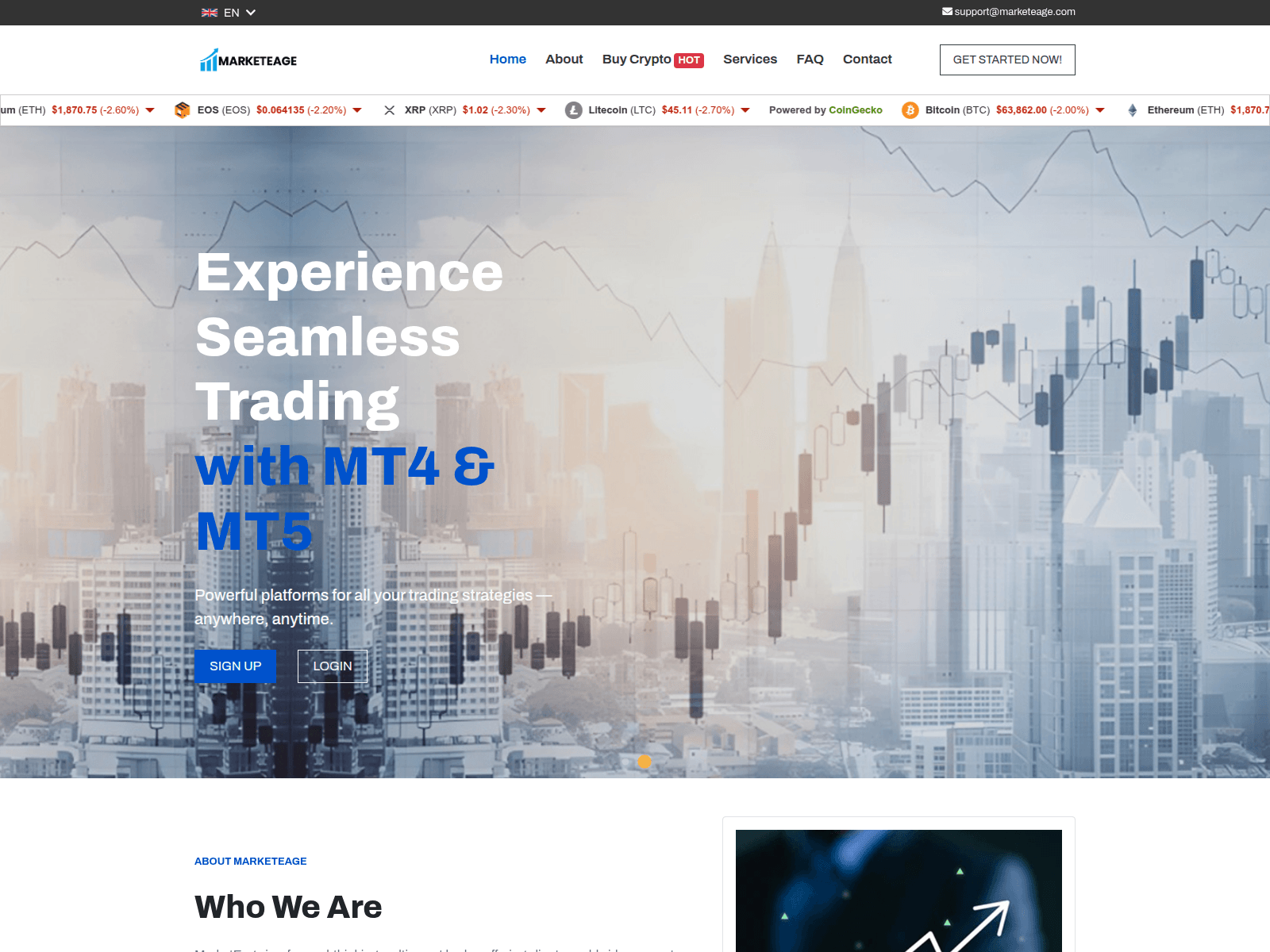 Screenshot of marketeage.com