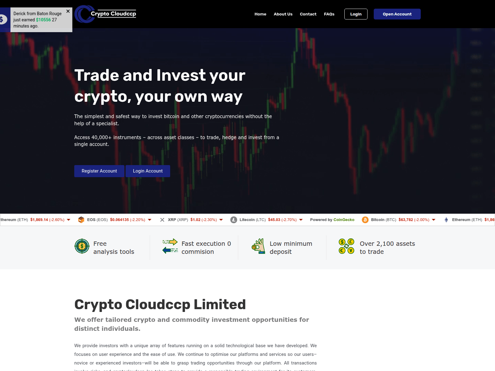 Screenshot of cryptocloudccp.com