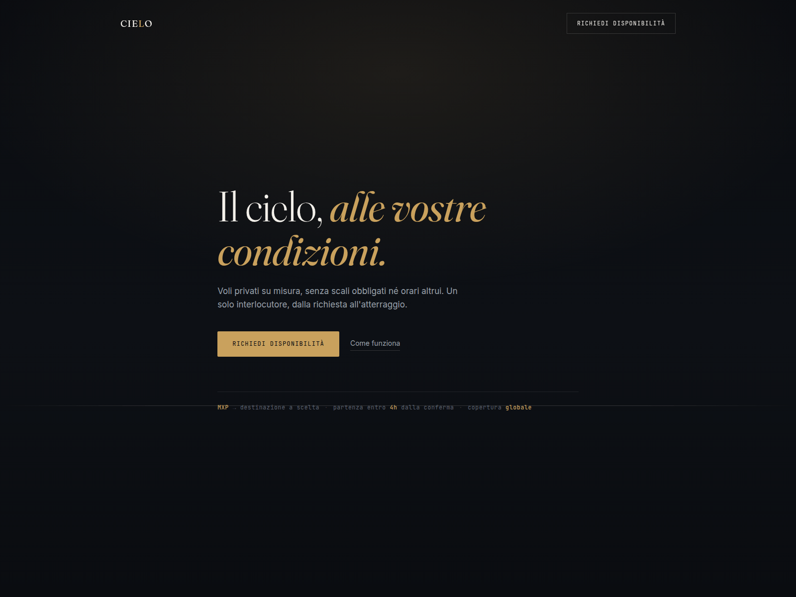 Screenshot of cieloprivatejet.com