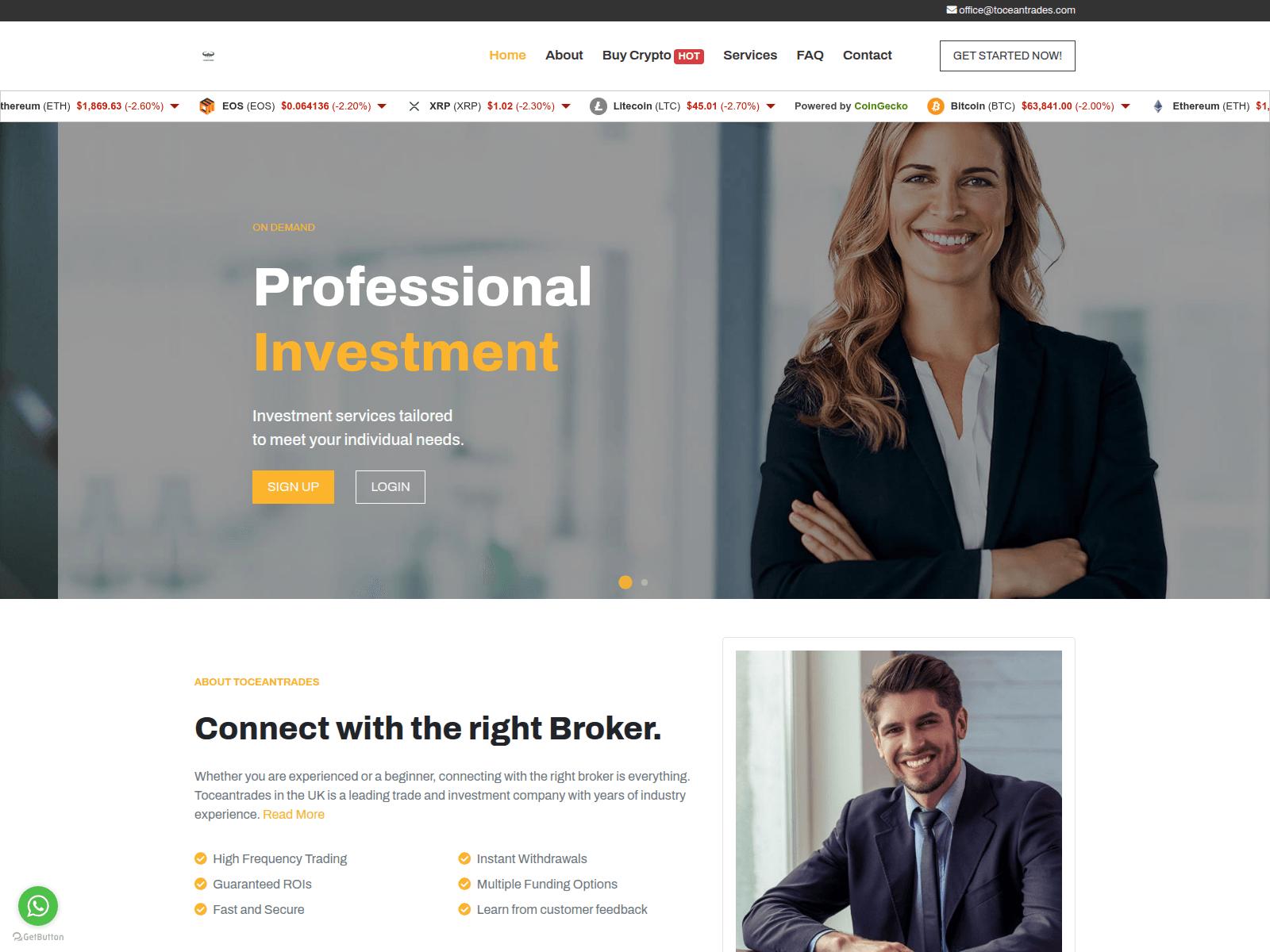 Screenshot of toceantradedo.com