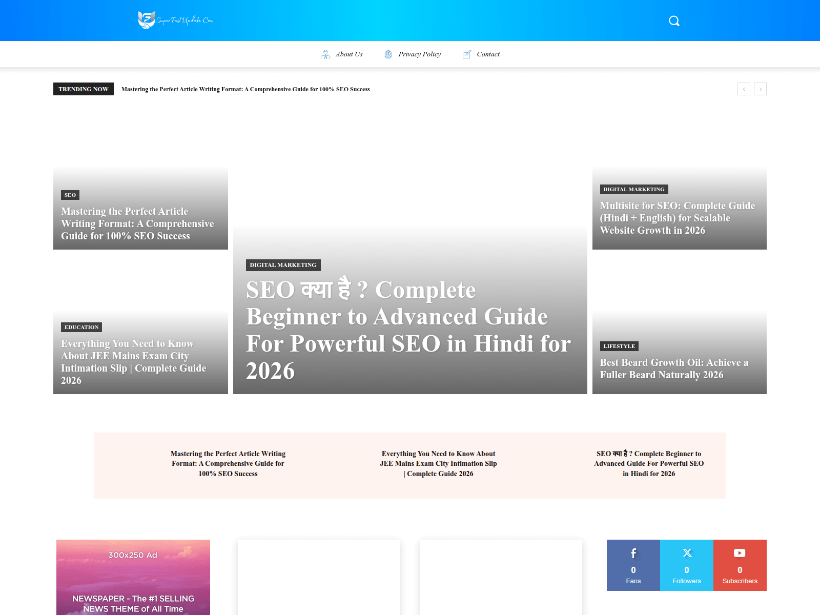 Screenshot of superfastupdate.com