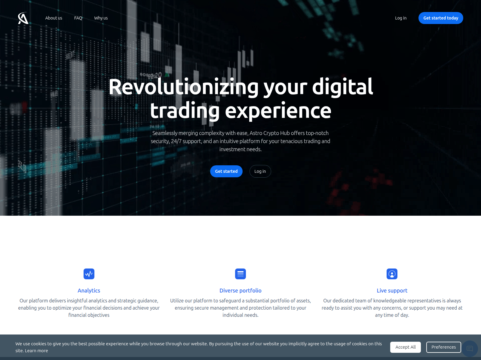 Screenshot of astrocryptohub.live
