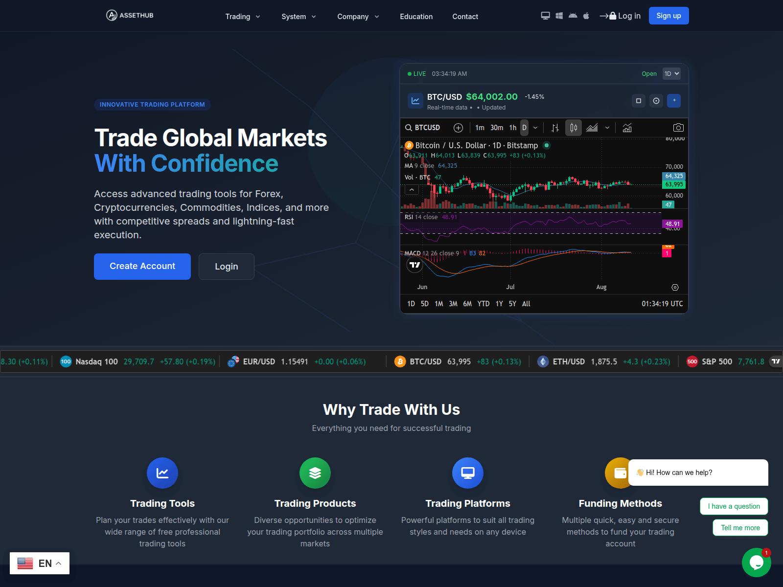 Знімок екрана assetshub.live