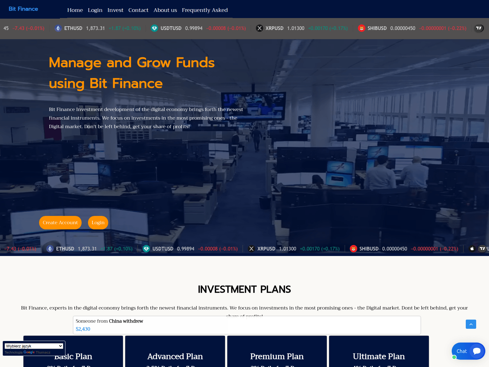 [Ekran görüntüsü] bitfinltd.com