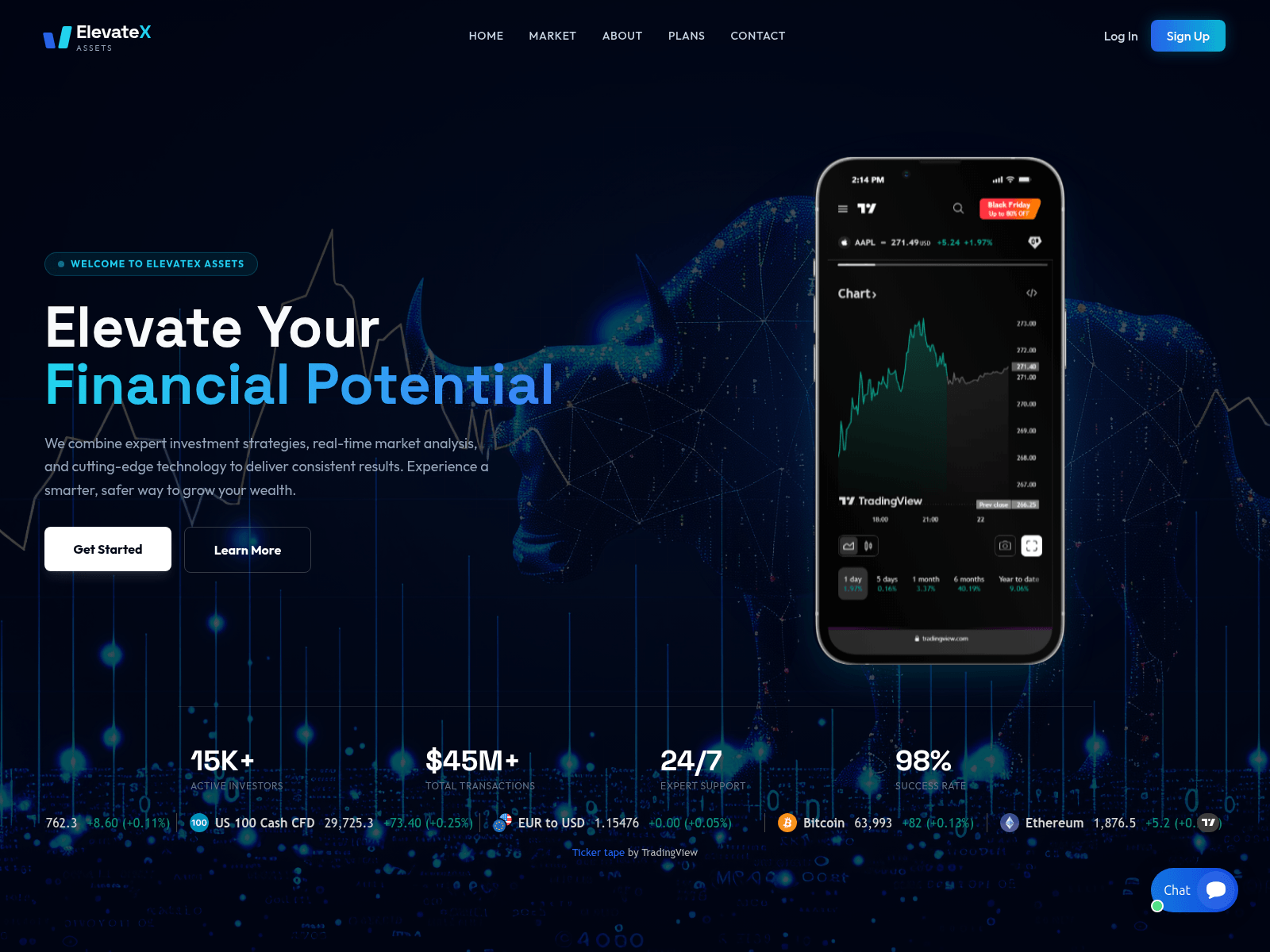 Screenshot di elevatexassets.com