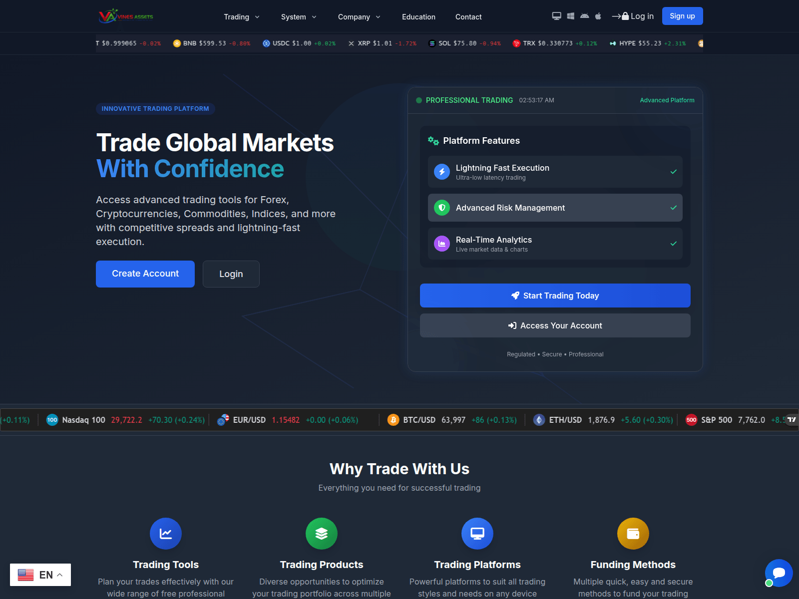 Captura de pantalla de en.vinesassets.com