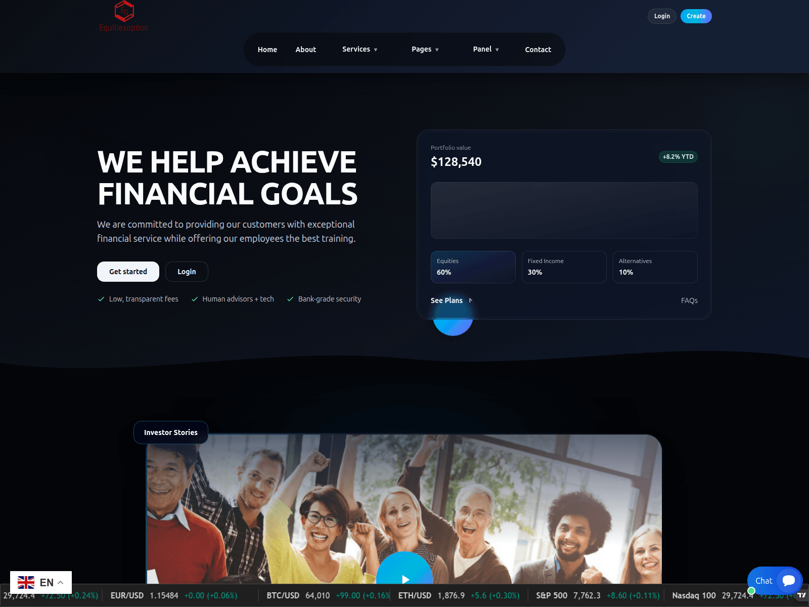 Screenshot di equitiexoption.com