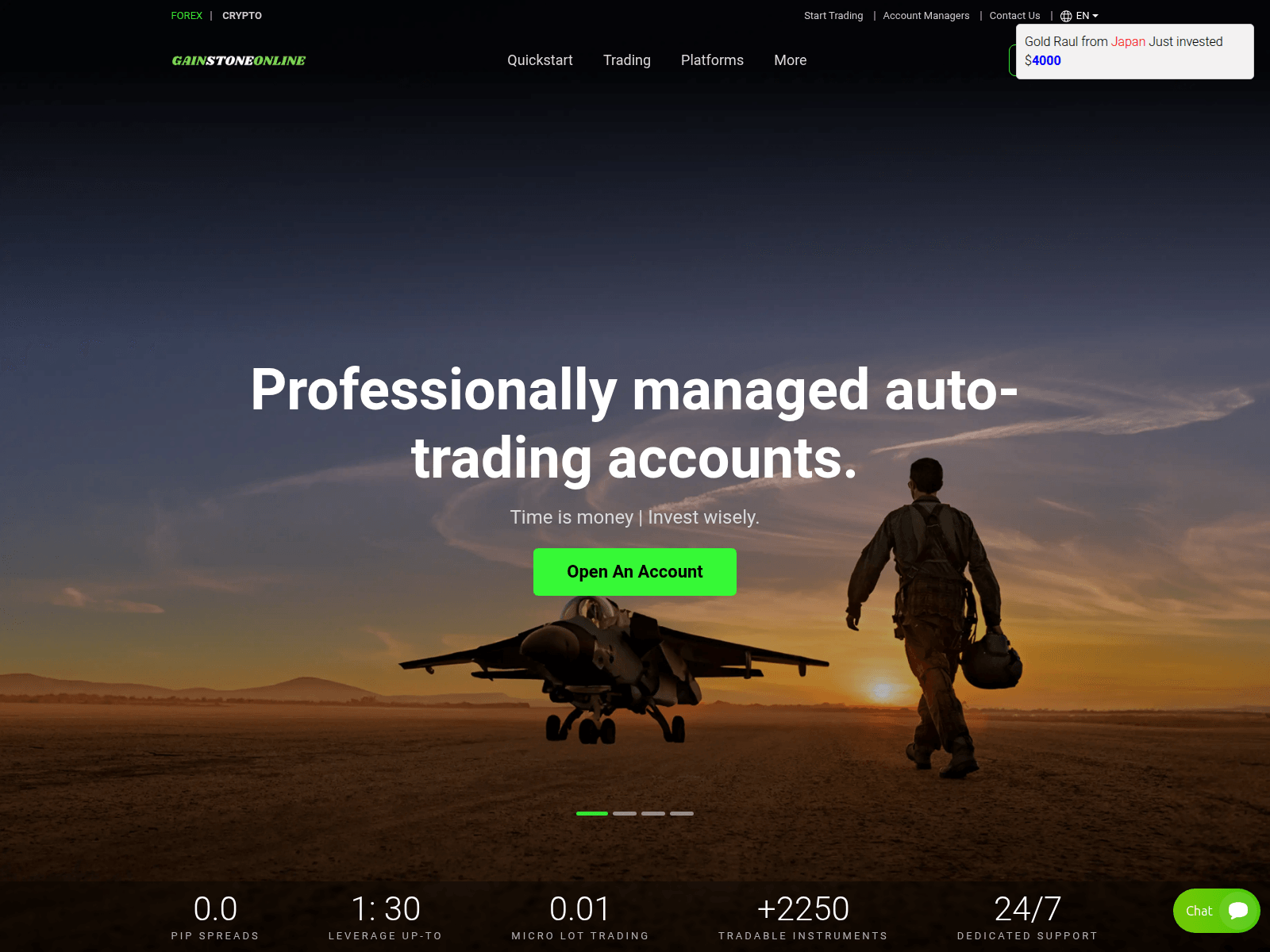 Screenshot of gainstoneonline.com