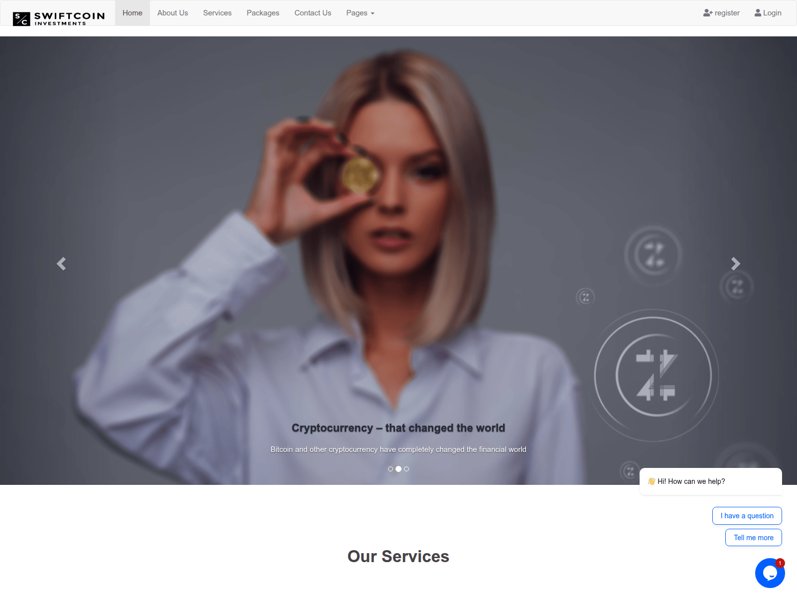 Tangkapan layar dari swiftcoininvestment.com