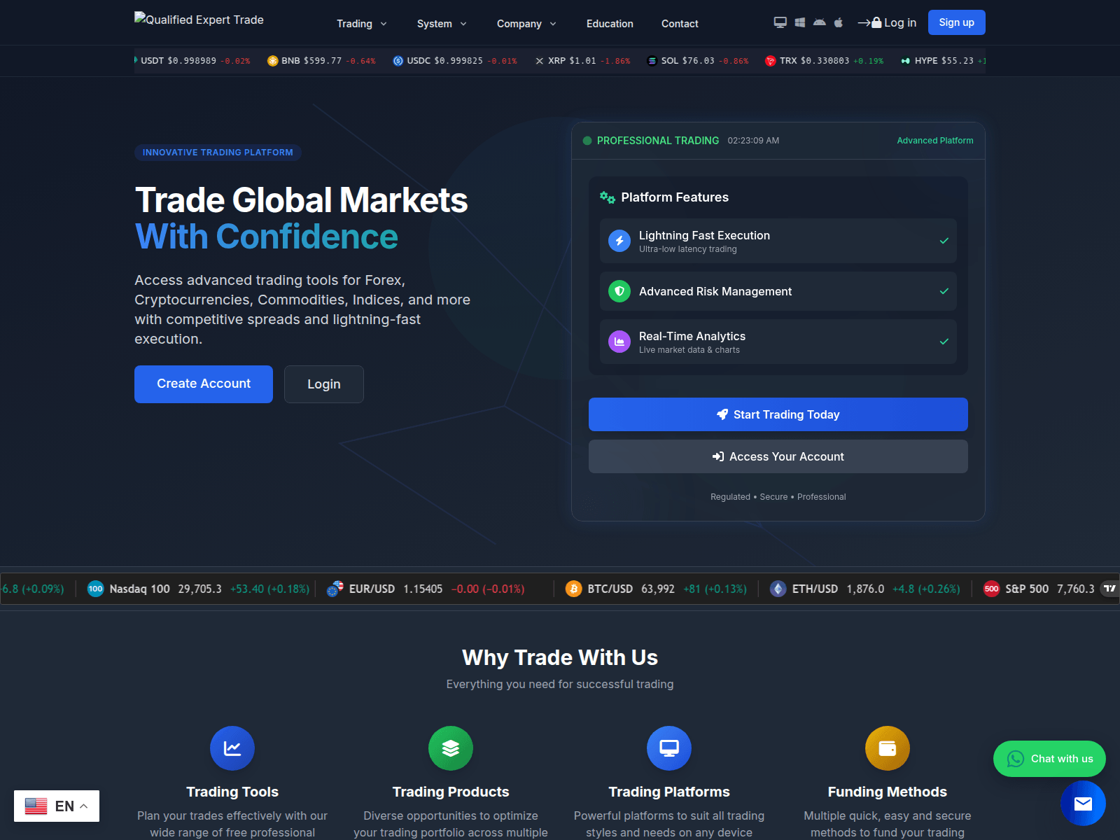 [Ekran görüntüsü] trade.qualifiedexperties.com