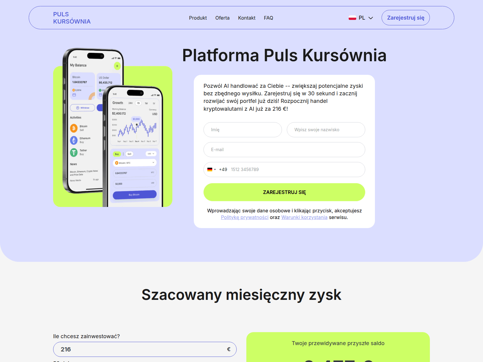 Screenshot of puls-kursownia.com
