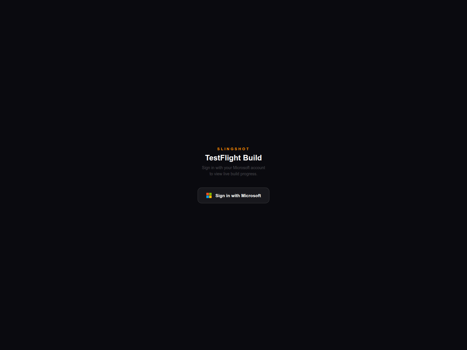 Screenshot of build.slingshotapps.io