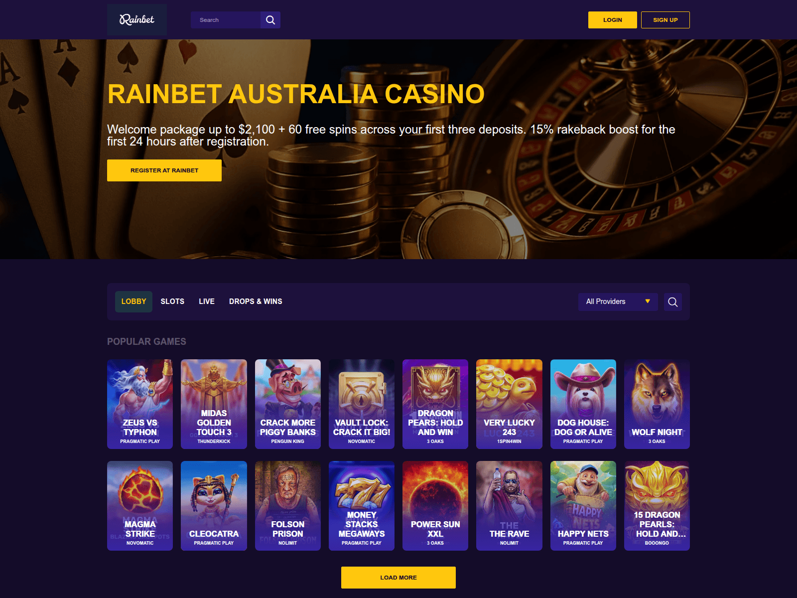 Screenshot of au-rainbet.site