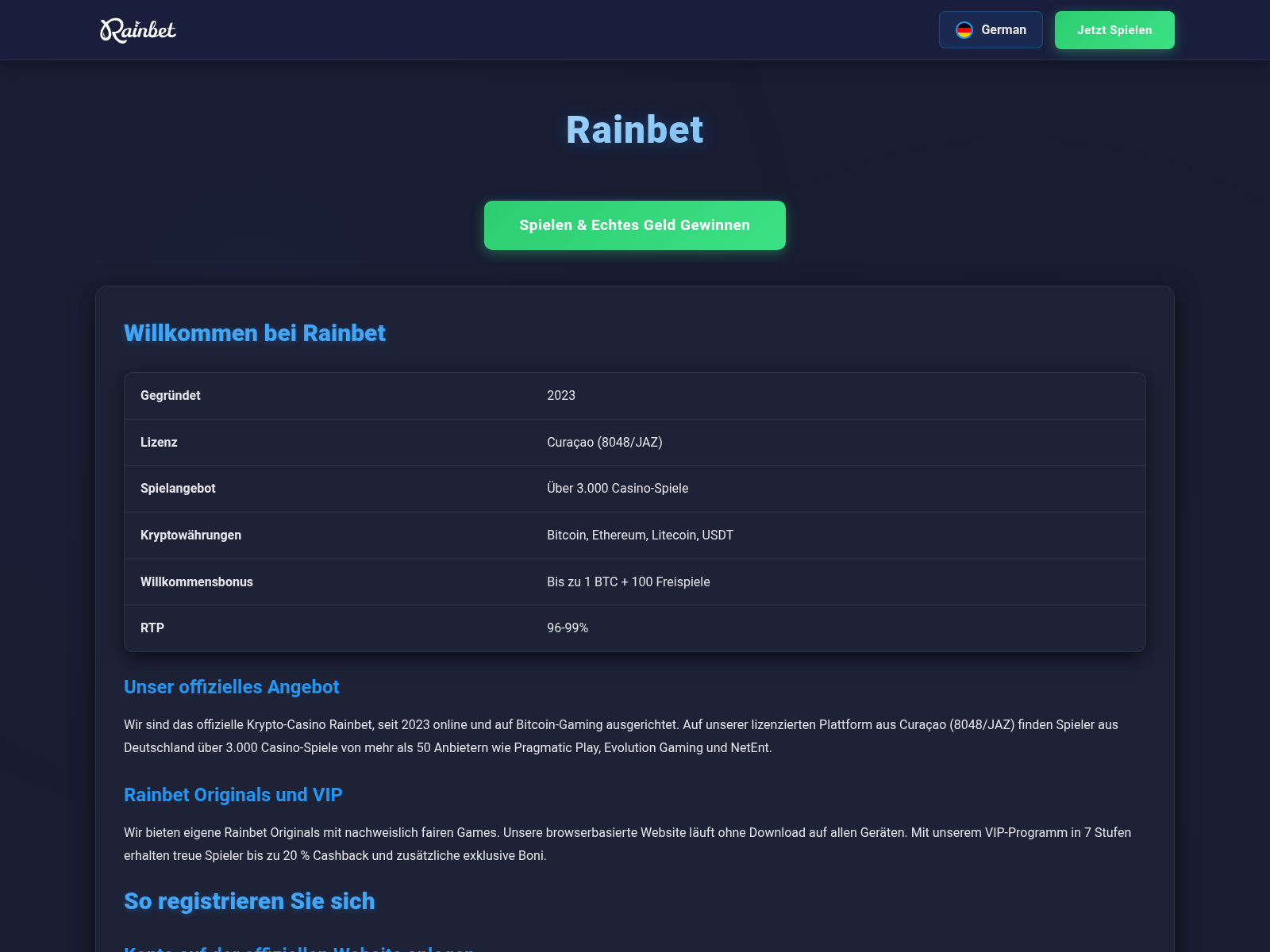 [Ekran görüntüsü] rainbet-24.com.de