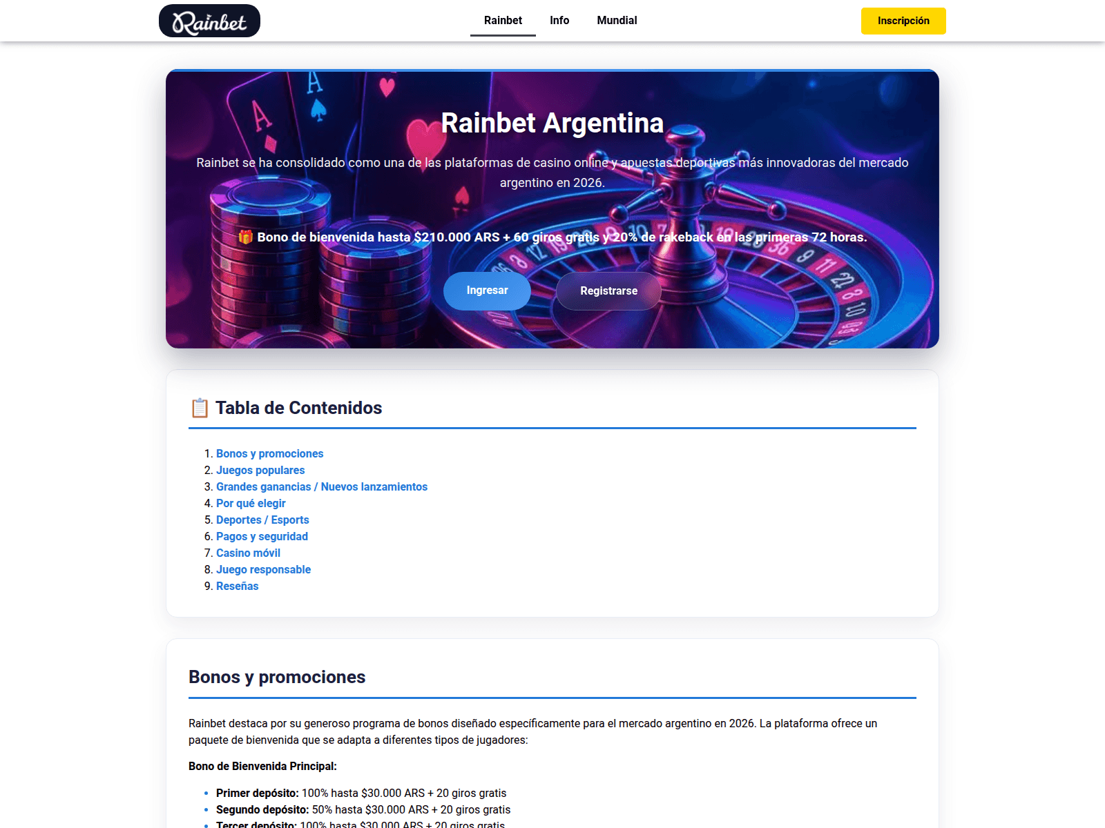 Screenshot of rainbetar.com