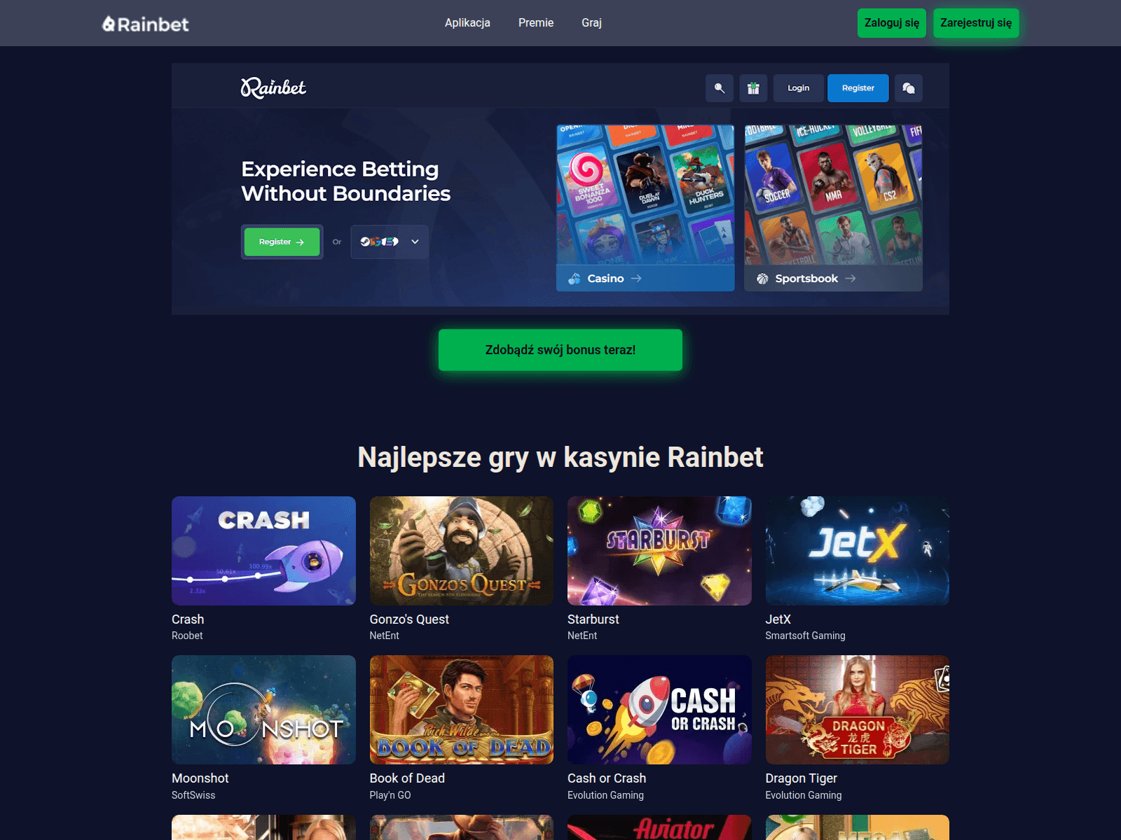 Screenshot of rainbet-login.pl