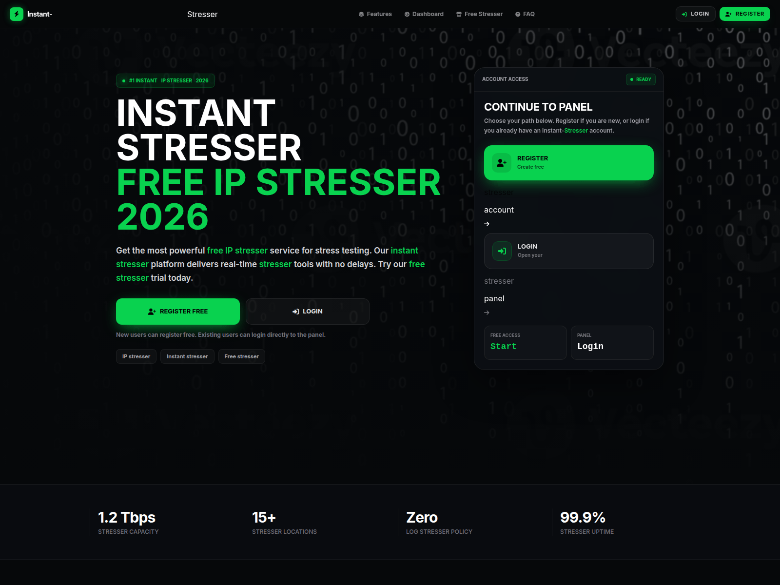 Screenshot of instant-stresser.net