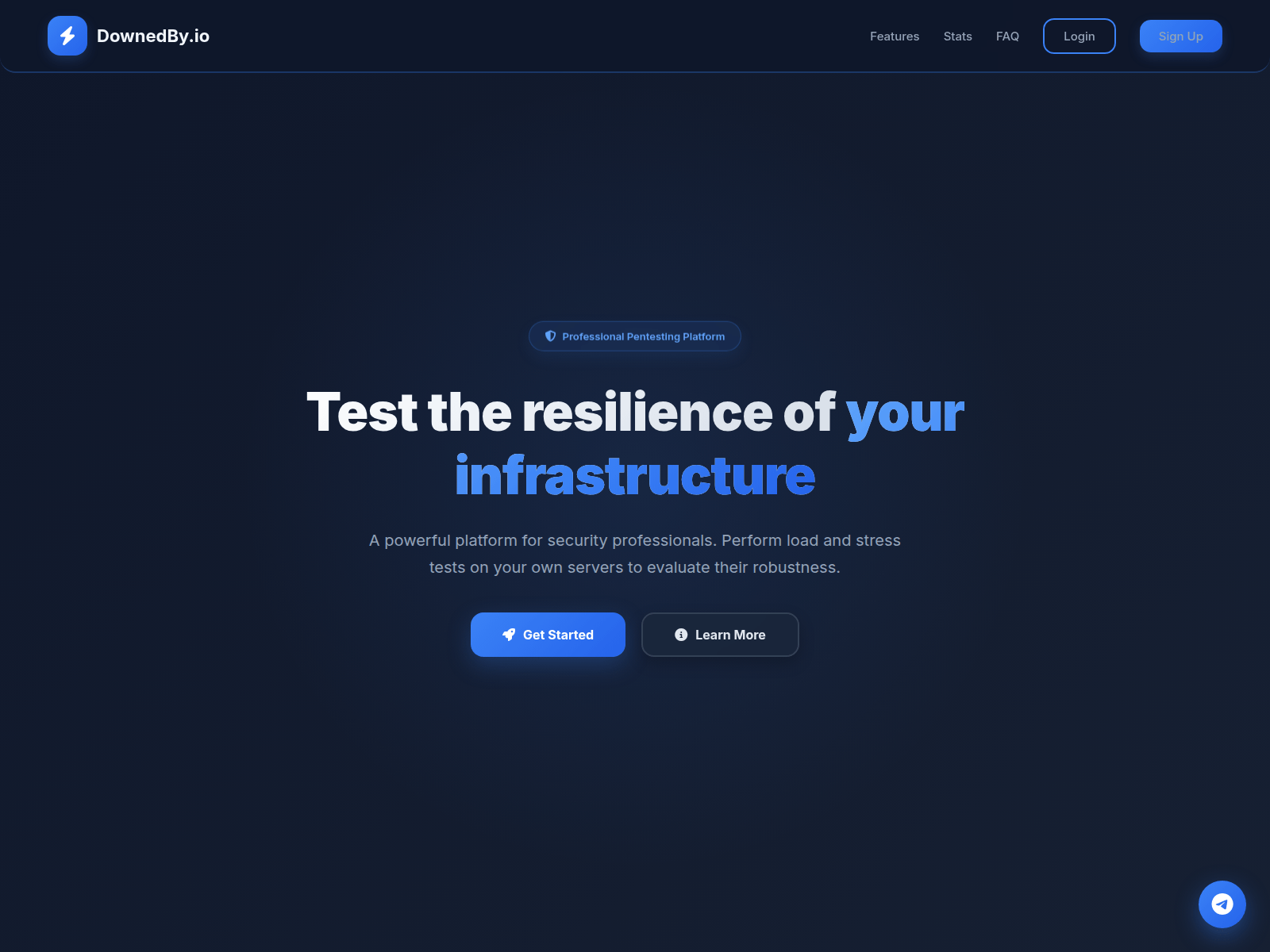 Screenshot of downedby.io