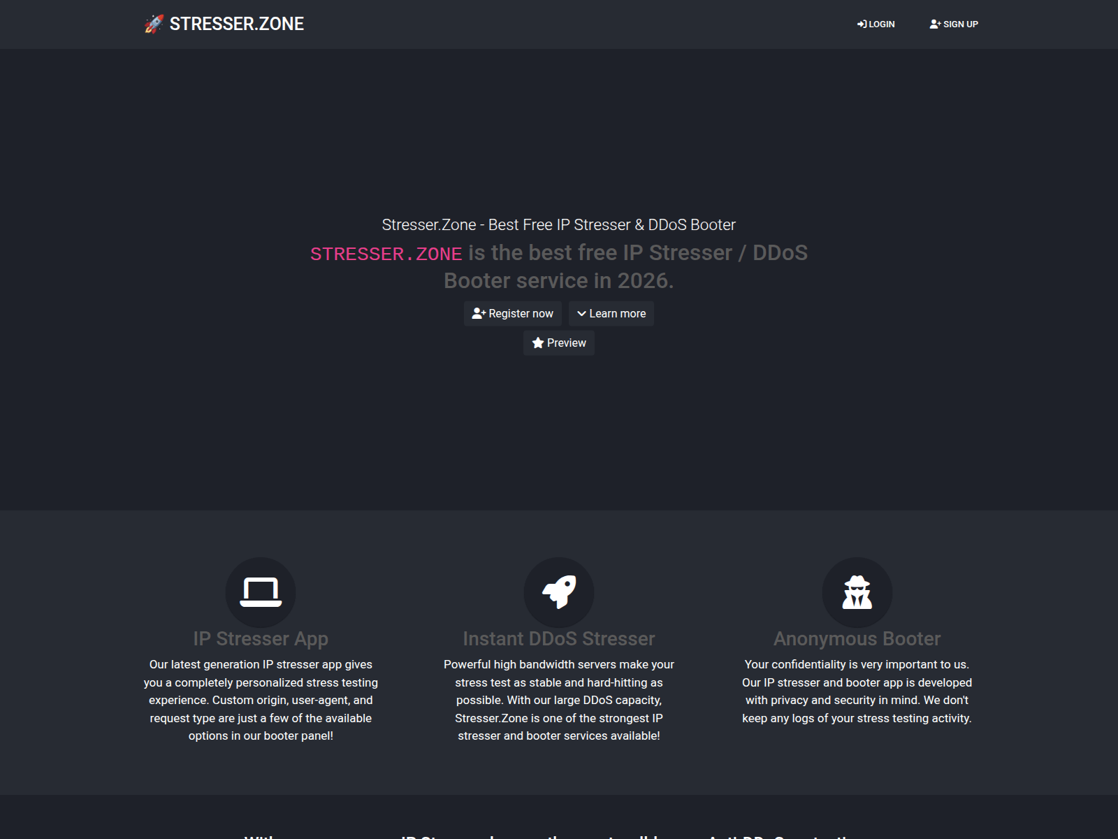Screenshot of stresse.zone