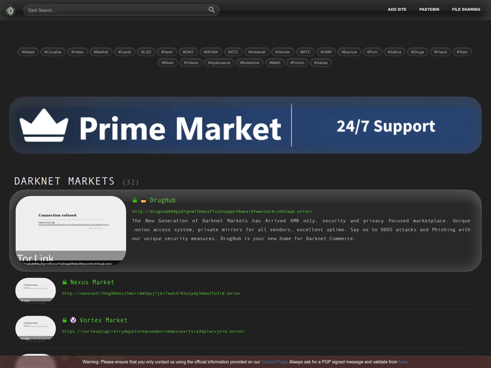 Screenshot of tor.link