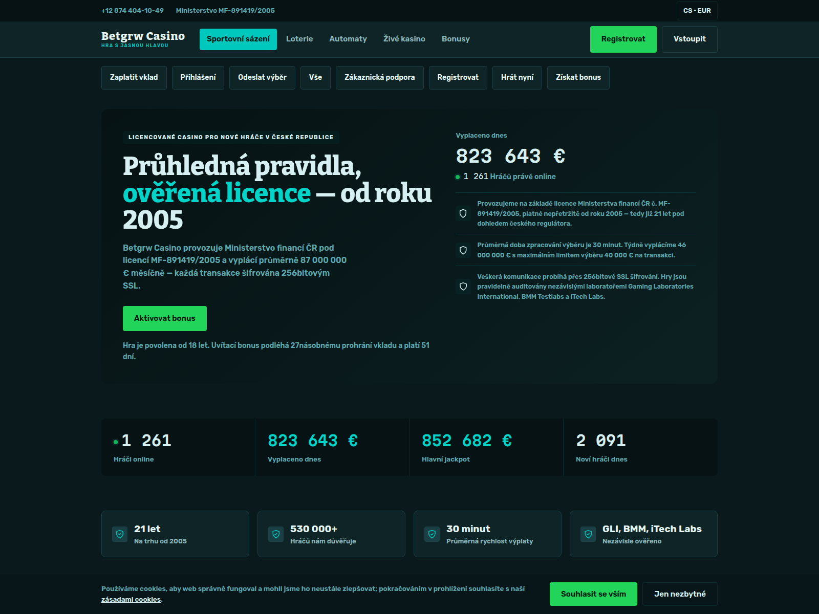 Screenshot of betgrw.cz