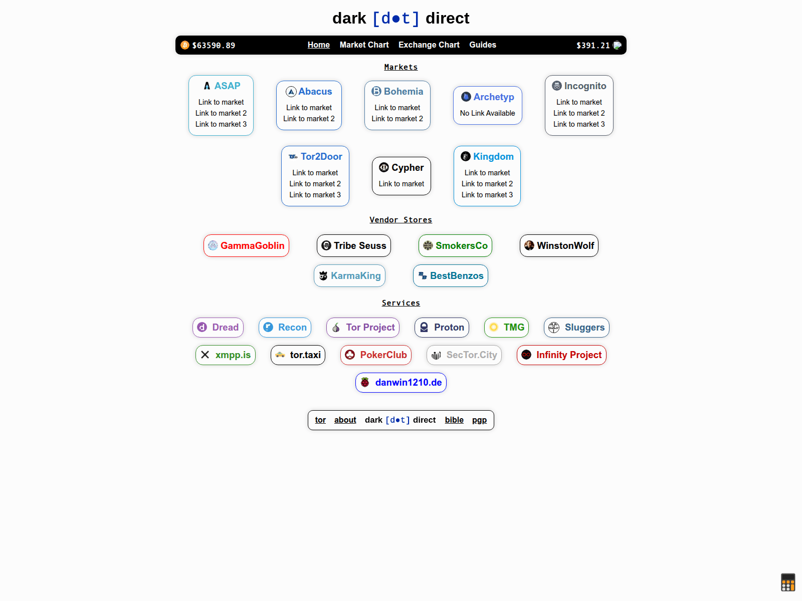 Screenshot of dark.direct