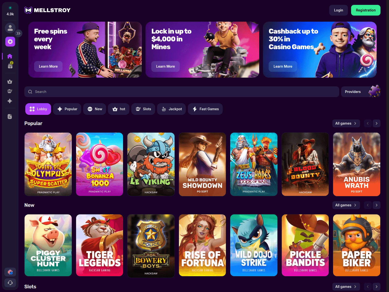 Screenshot of mellkick.com