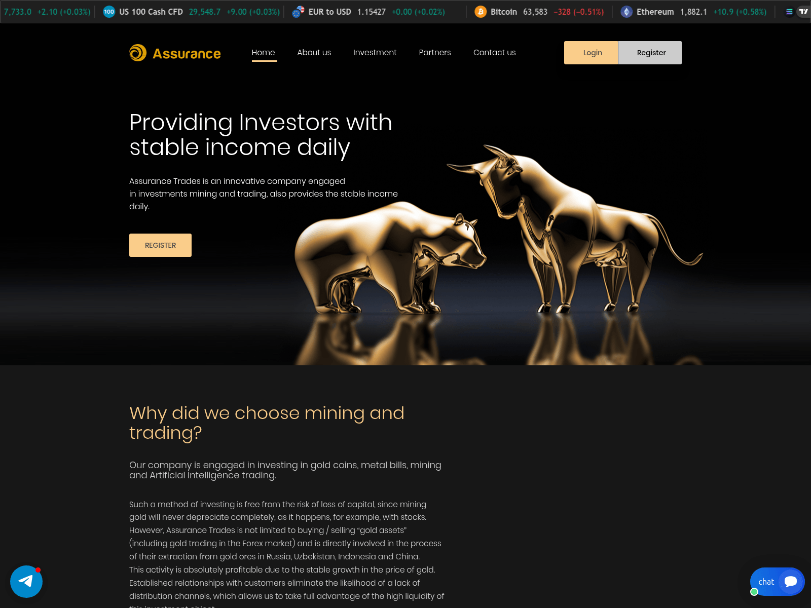 Screenshot of assurancetrades.com