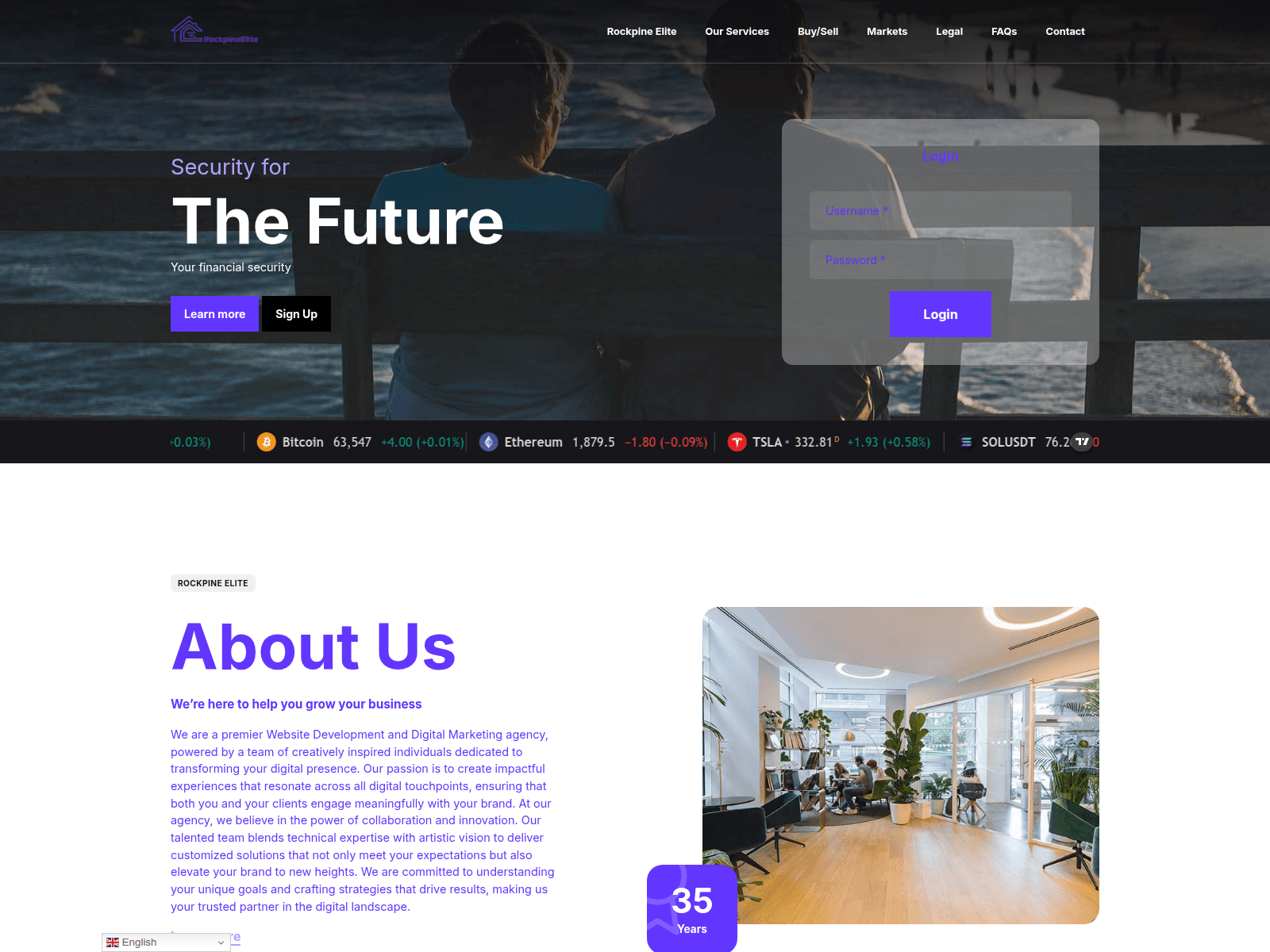 Screenshot of rockpineelite.com