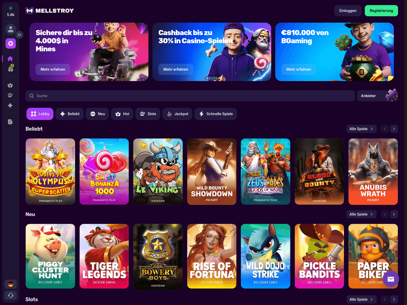 Screenshot of mell-game.casino