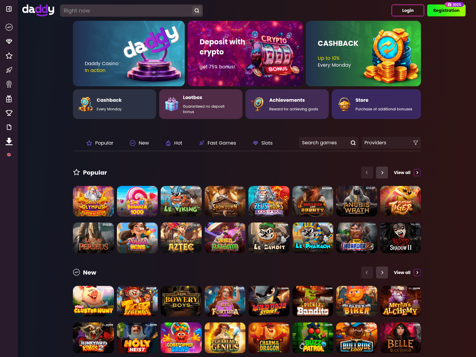 Screenshot of daddycas.com