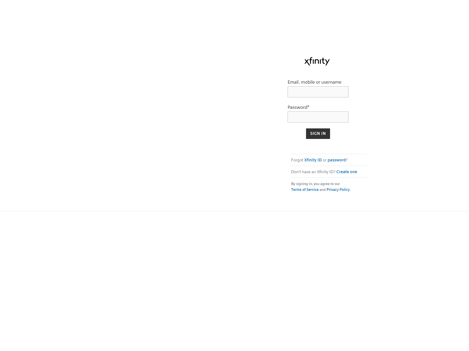 Screenshot of xfinitemail.weebly.com
