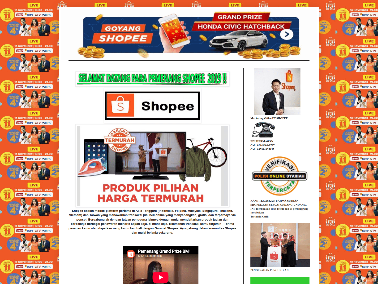 Screenshot of shopee5155.blogspot.com