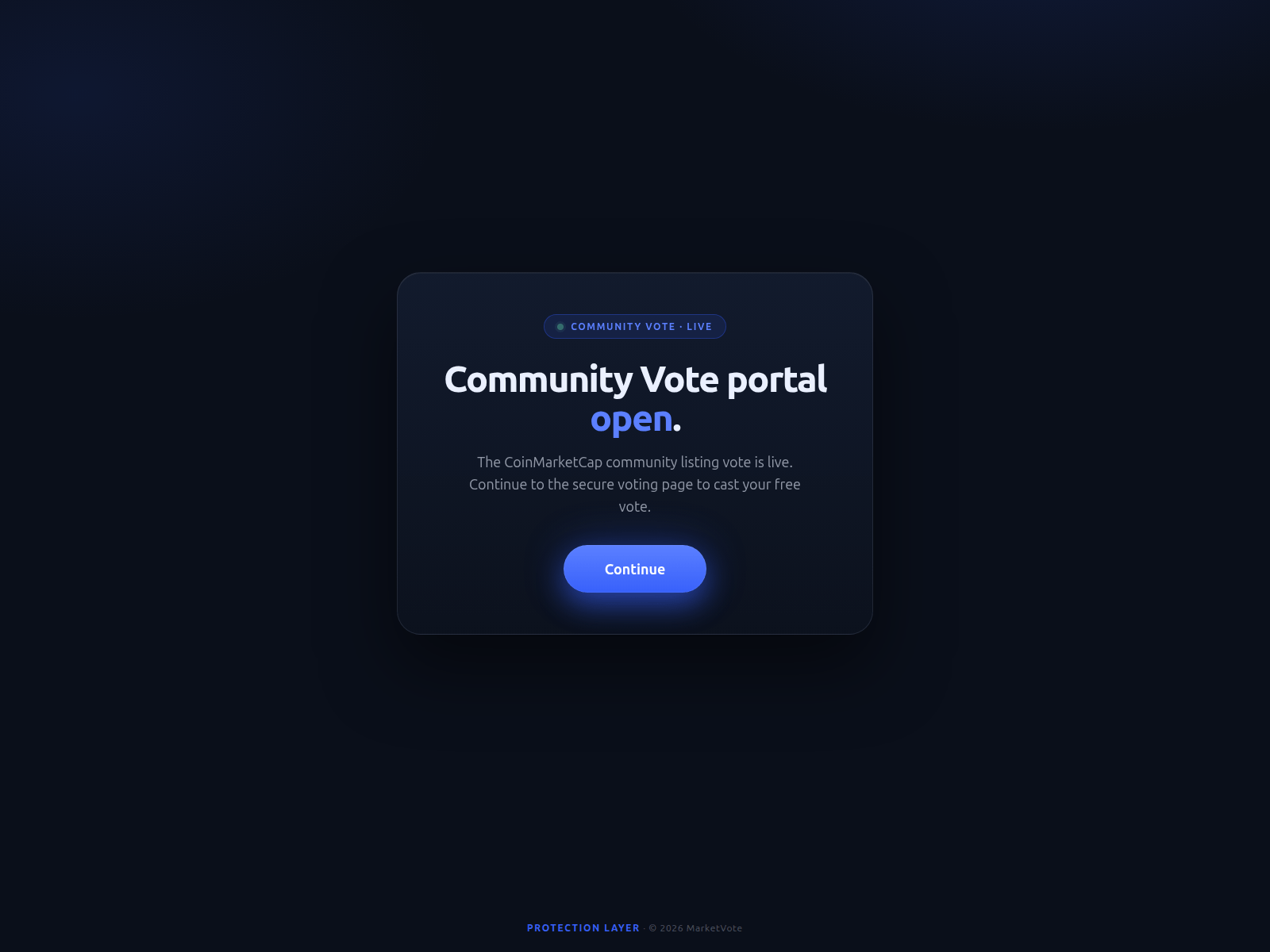 Screenshot of marketvotecoin.com