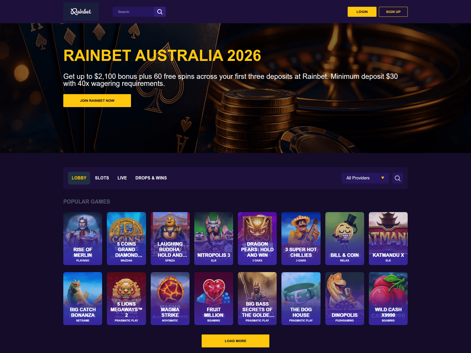 Screenshot of rainbet-aus.site