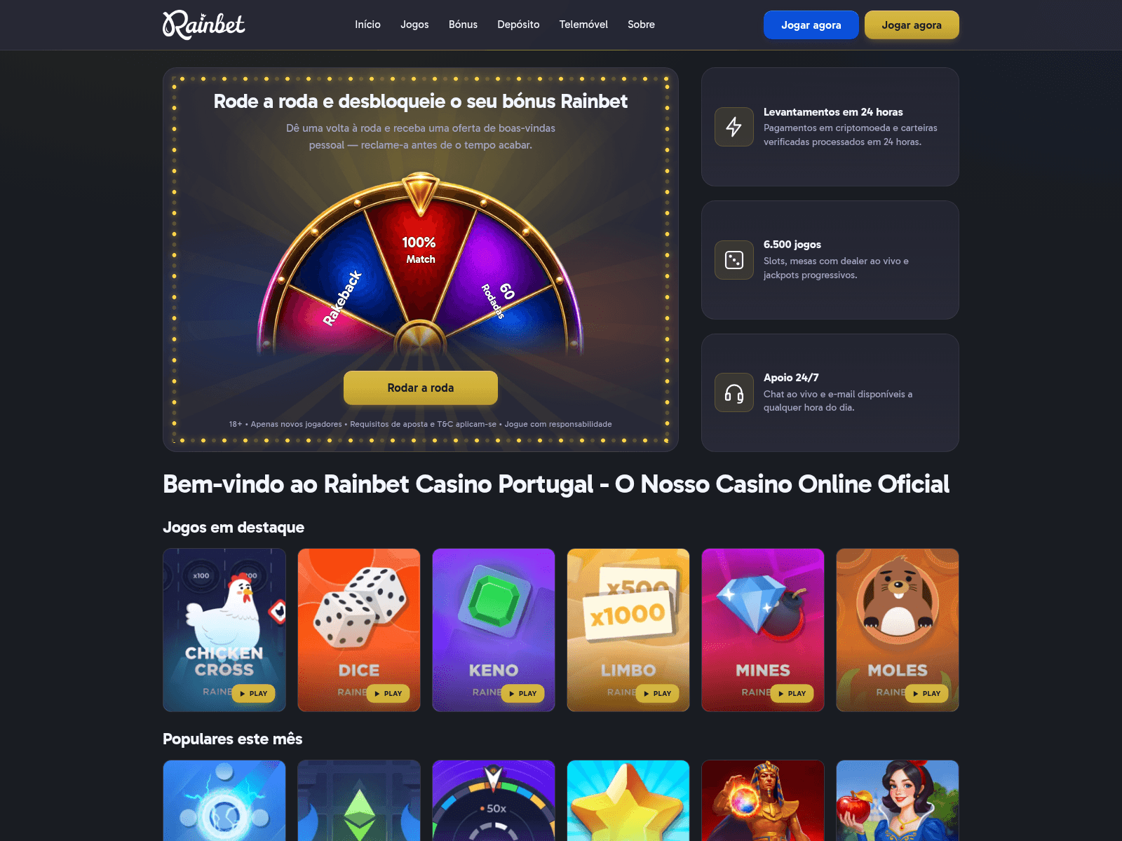 Screenshot of portugal-rainbet.com