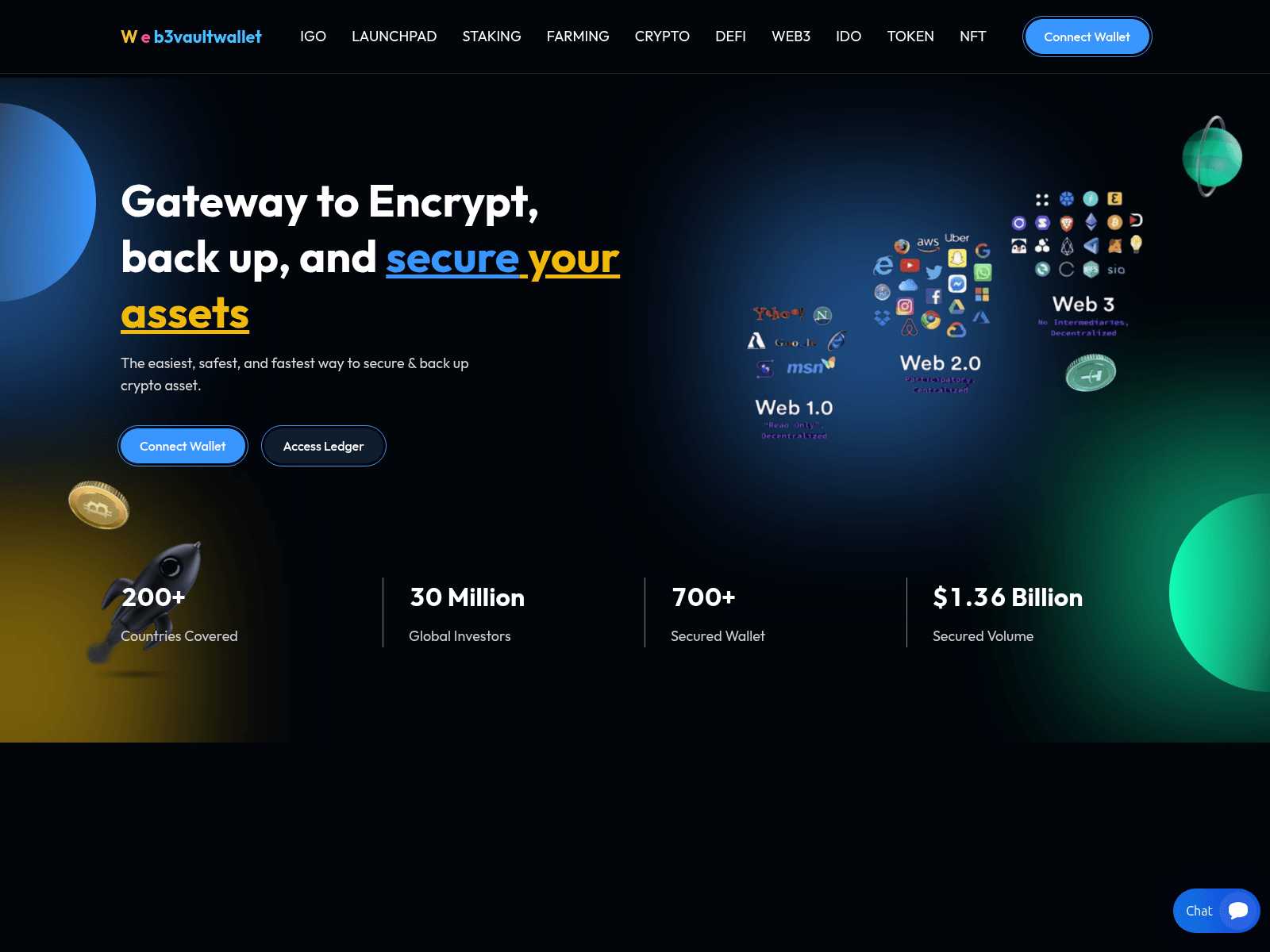 Знімок екрана web3vaultwallet.com