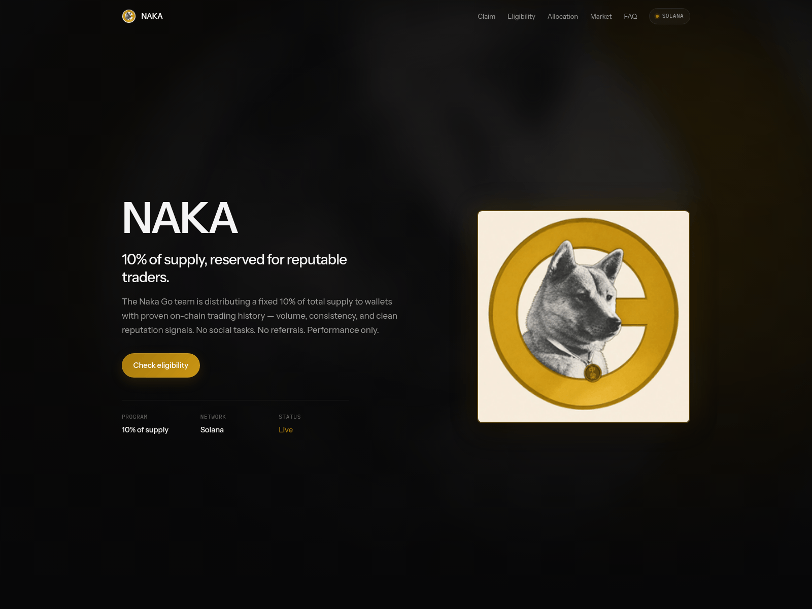 Screenshot of nakago.memepage.io